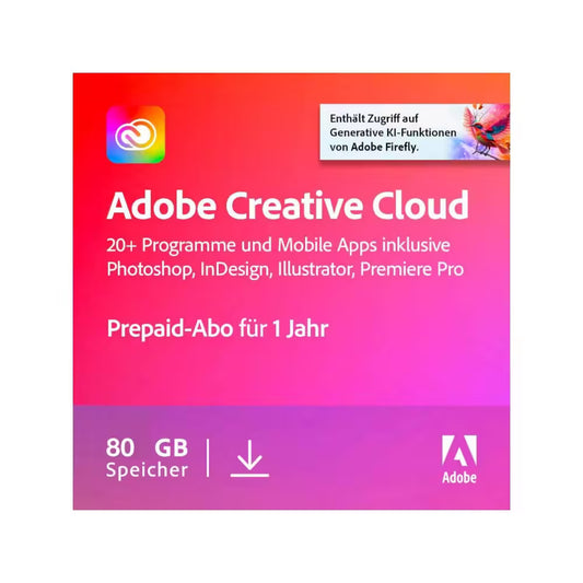 Adobe Creative Cloud Alle Apps 1 Gerät - 1 Jahr Windows & MAC